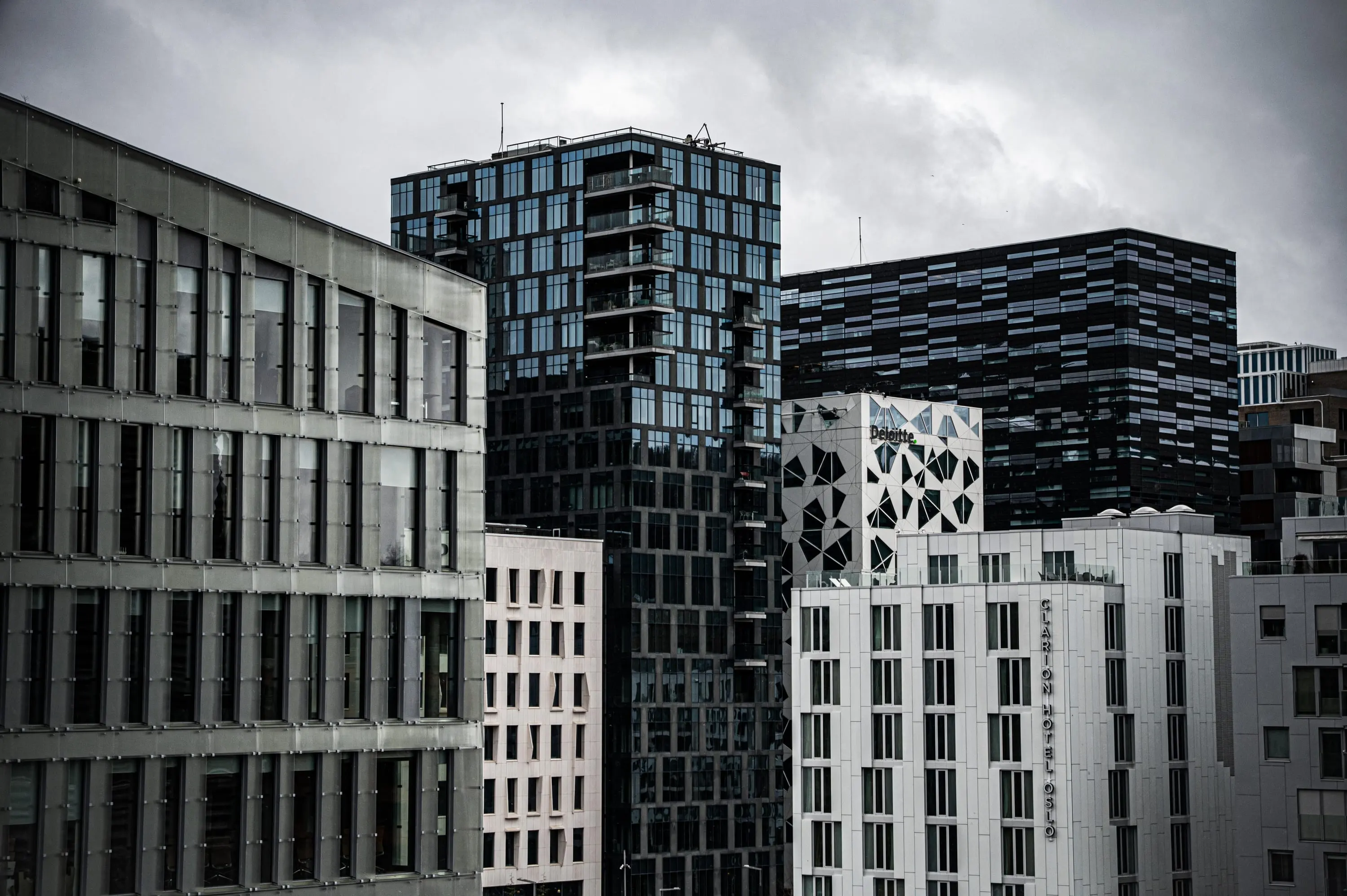 Oslo skyline with modern architecture