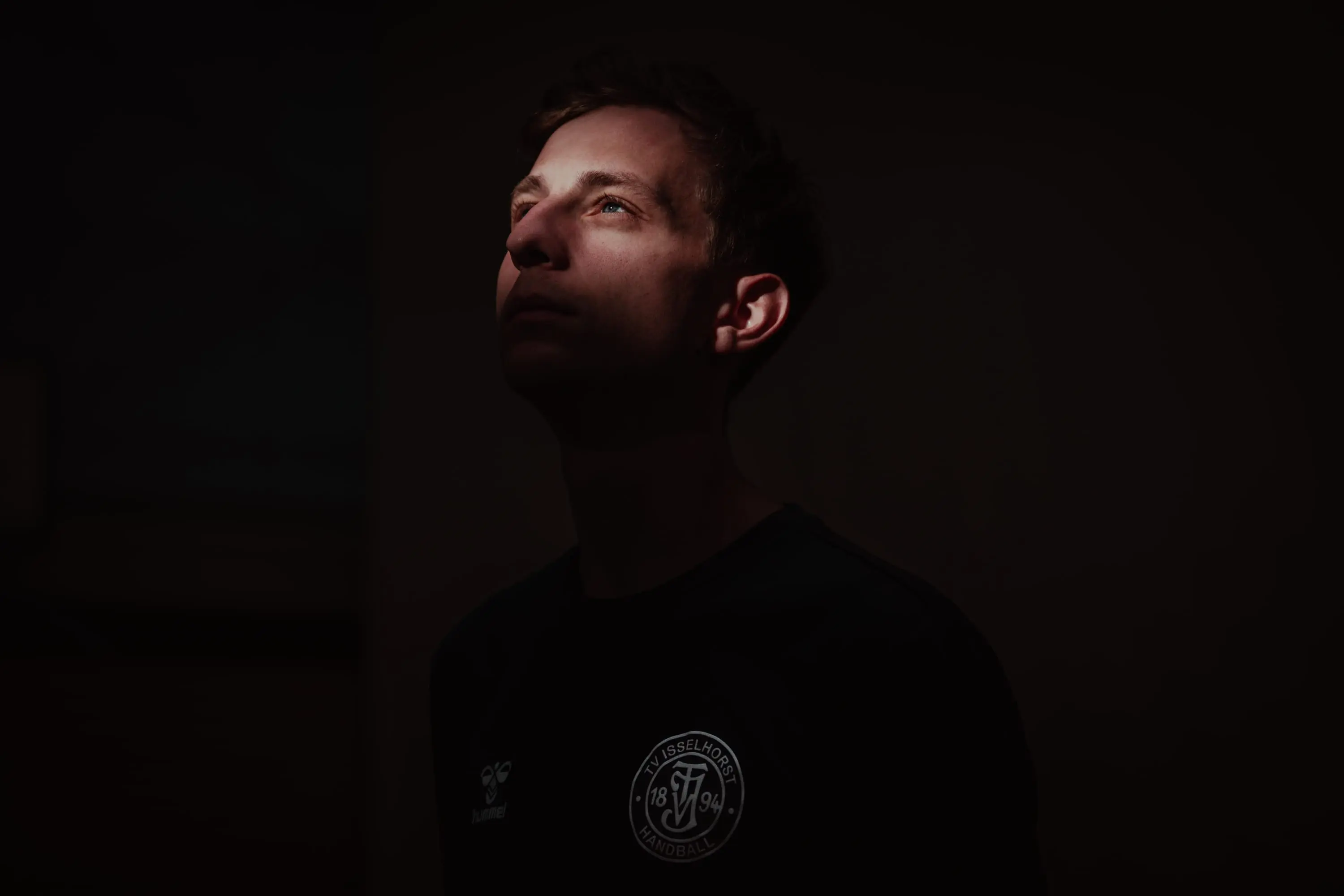 Character portrait in directed light